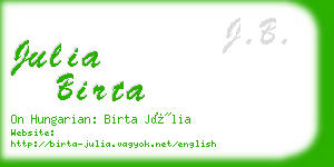 julia birta business card